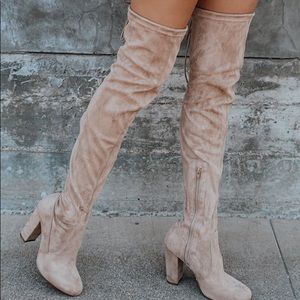 Lulus So Much Yes, Over The Knee (OTK) Boots.